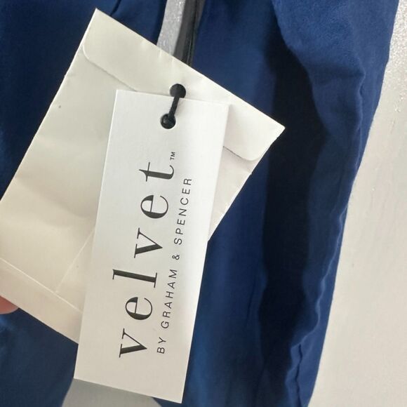 Velvet by Graham & Spencer Womens Blue Lace Long Sleeves Blouse Size Small NWT‎ - Picture 5 of 6